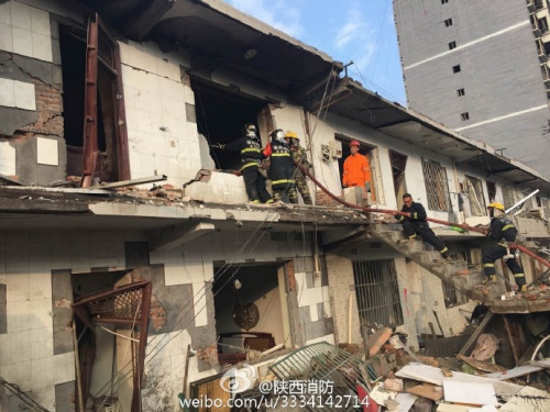图片来自：陕西省公安消防总队官方微博